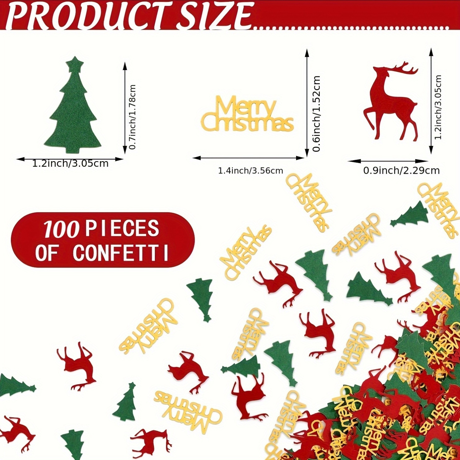 Custom Confetti Supplier - Merry Christmas Confetti Table Scatter - Image 6