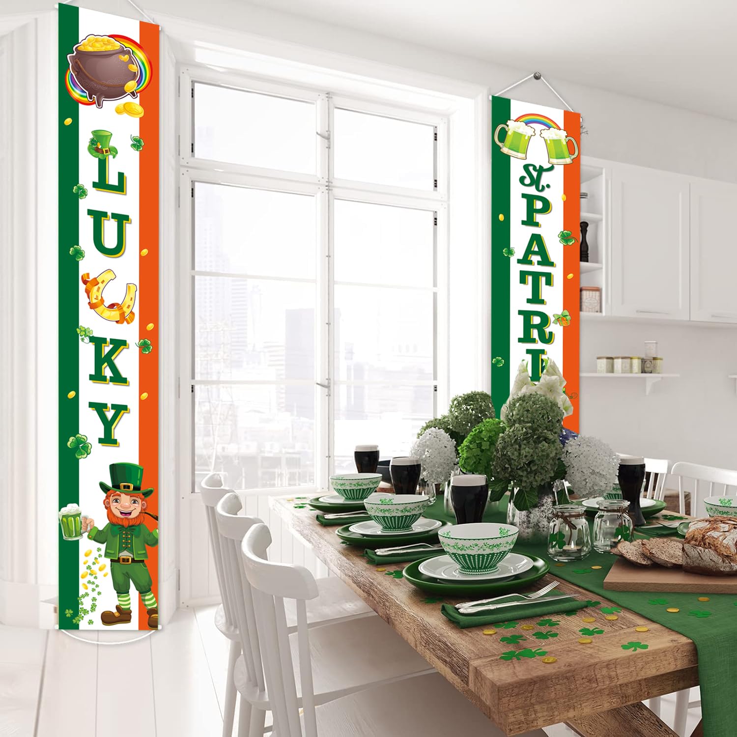 Oem Porch Sign Factory - St Patrick's Day Porch Sign Door Hanging Banners - Image 5