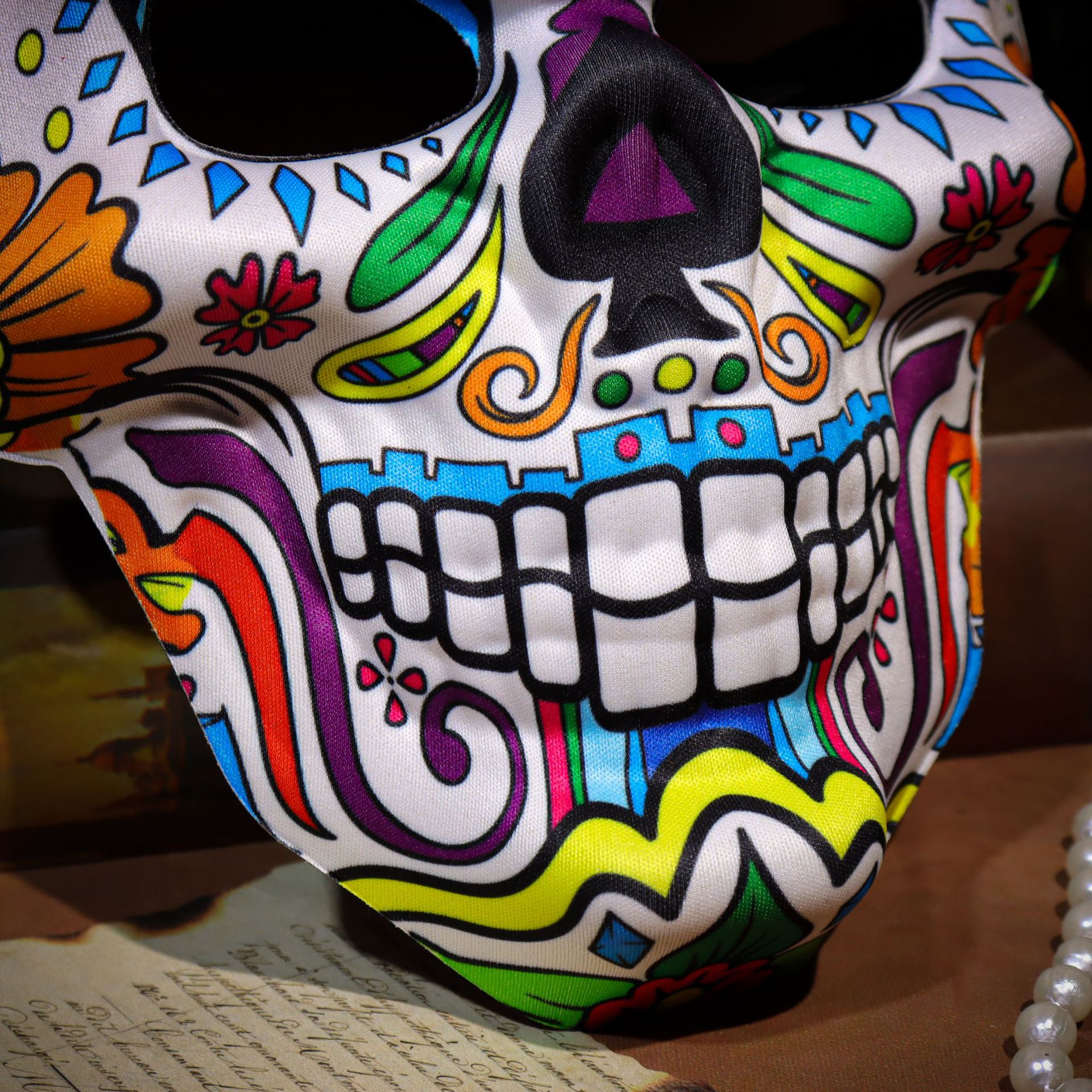 Sugar Skull Mask Manufacturer - Vibrant Day of the Dead Masquerade Mask - Image 6