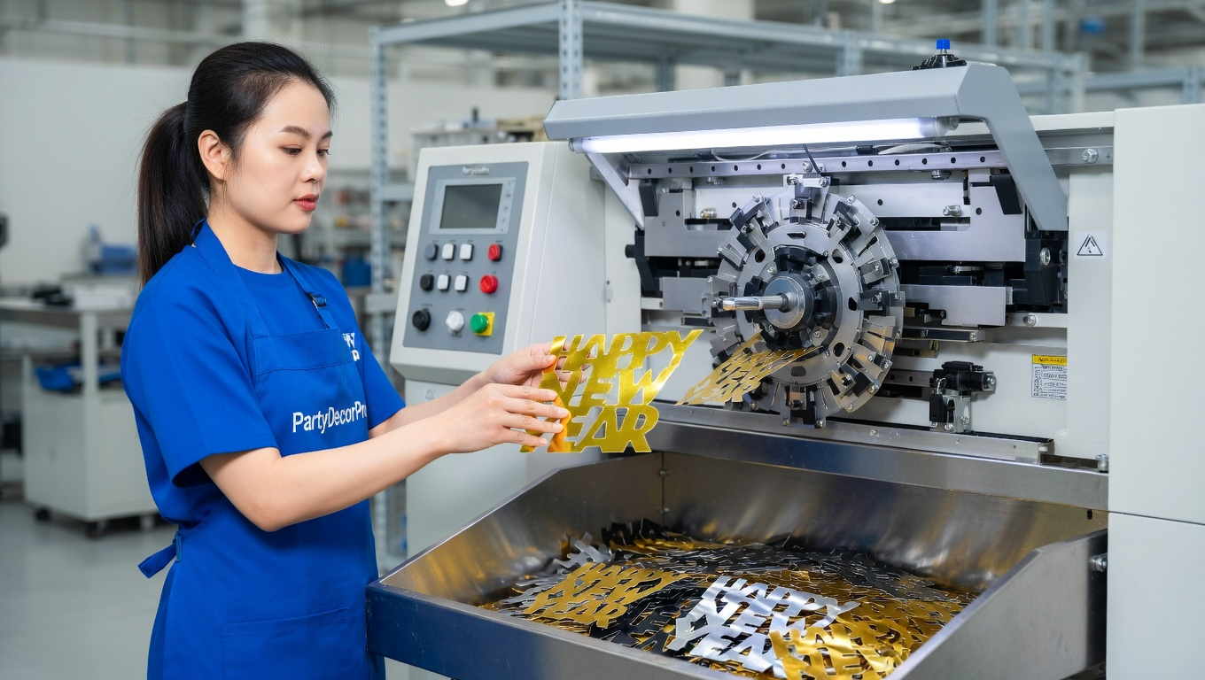 gold confetti Manufacturing Process