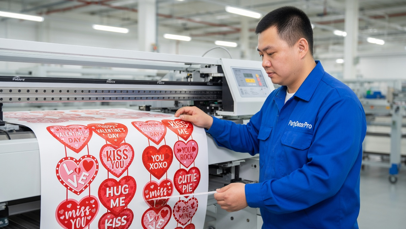 banner valentine s day Manufacturing Process 