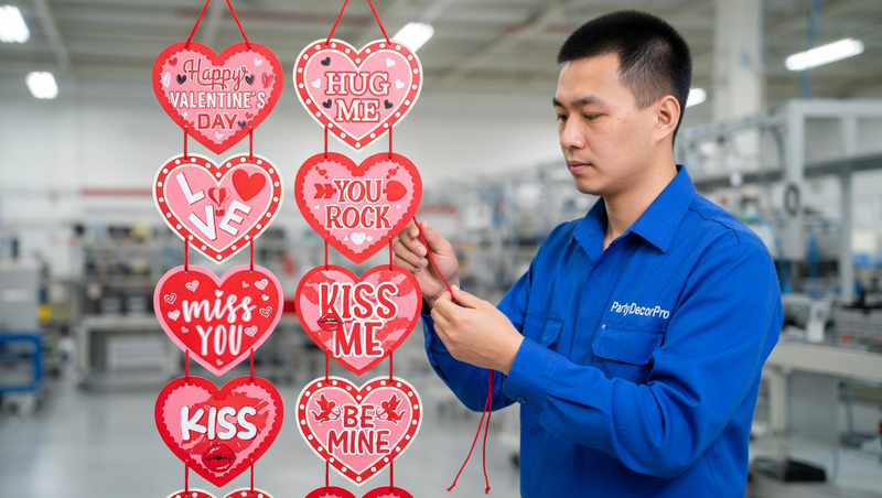 banner valentine s day Manufacturing Process 
