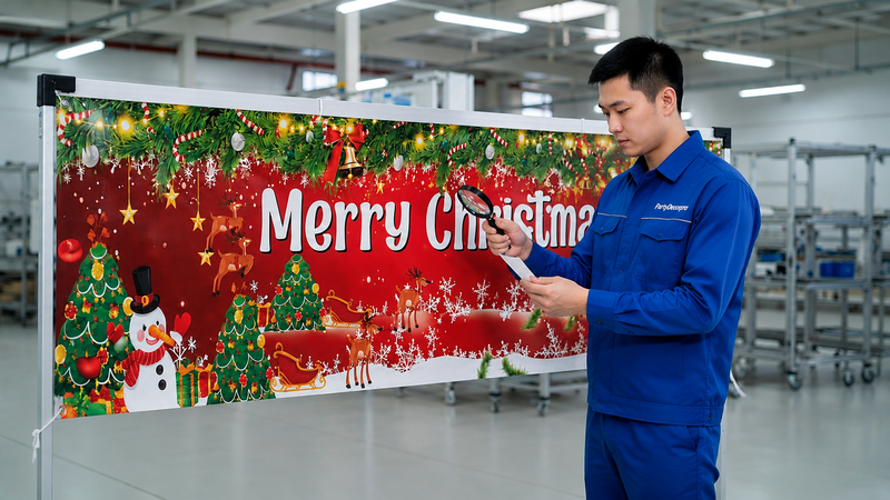 banner xmas Manufacturing Process 