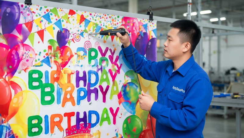 birthday banner custom Manufacturing Process 