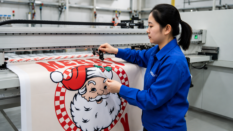 christmas banner Manufacturing Process 