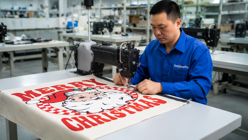 christmas banner Manufacturing Process 