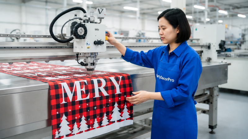 christmas door banner Manufacturing Process 