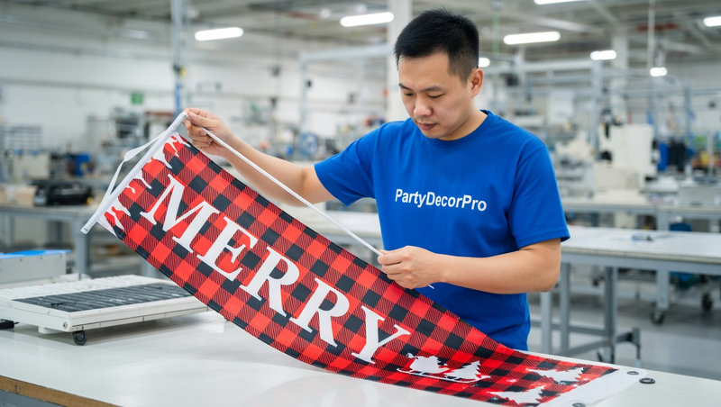christmas door banner Manufacturing Process 