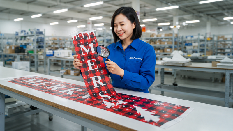 christmas door banner Manufacturing Process 