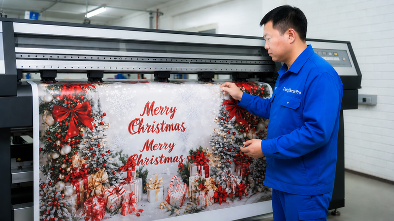 christmas painted banner Manufacturing Process 