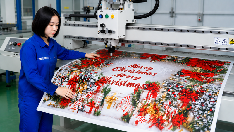 christmas painted banner Manufacturing Process 