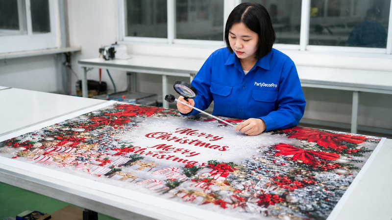 christmas painted banner Manufacturing Process 