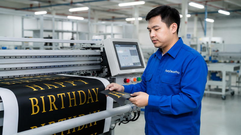custom birthday banner Manufacturing Process 