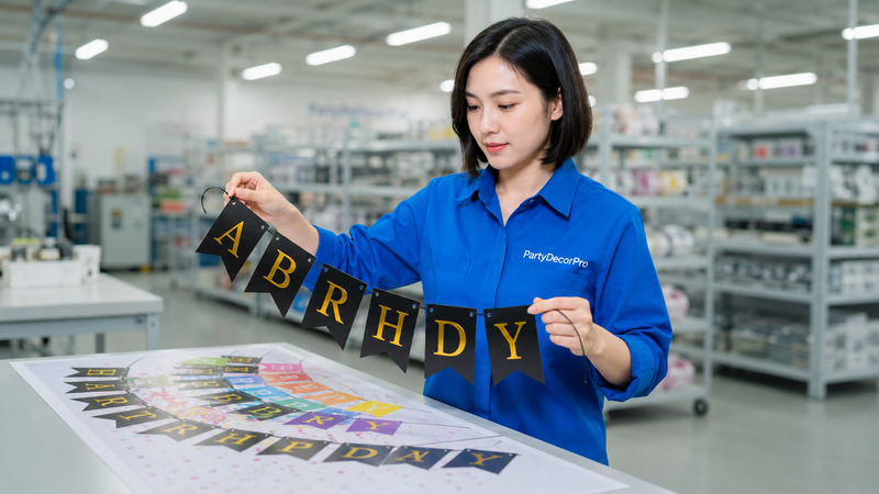 custom birthday banner Manufacturing Process 