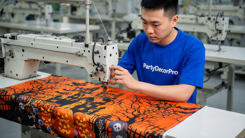garage banner Manufacturing Process 