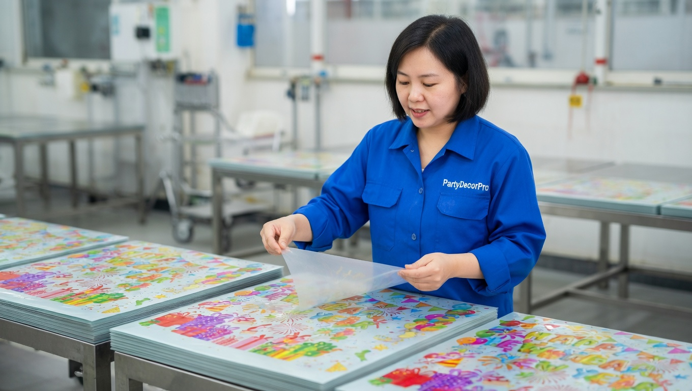 holiday window clings Manufacturing Process 
