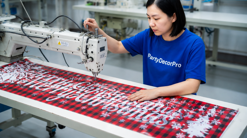 merry christmas banner Manufacturing Process 