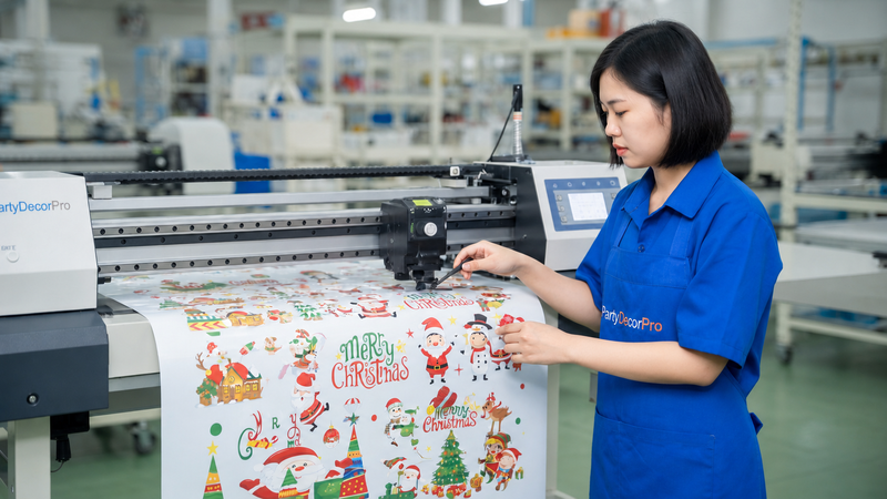 reusable christmas window clings Manufacturing Process 