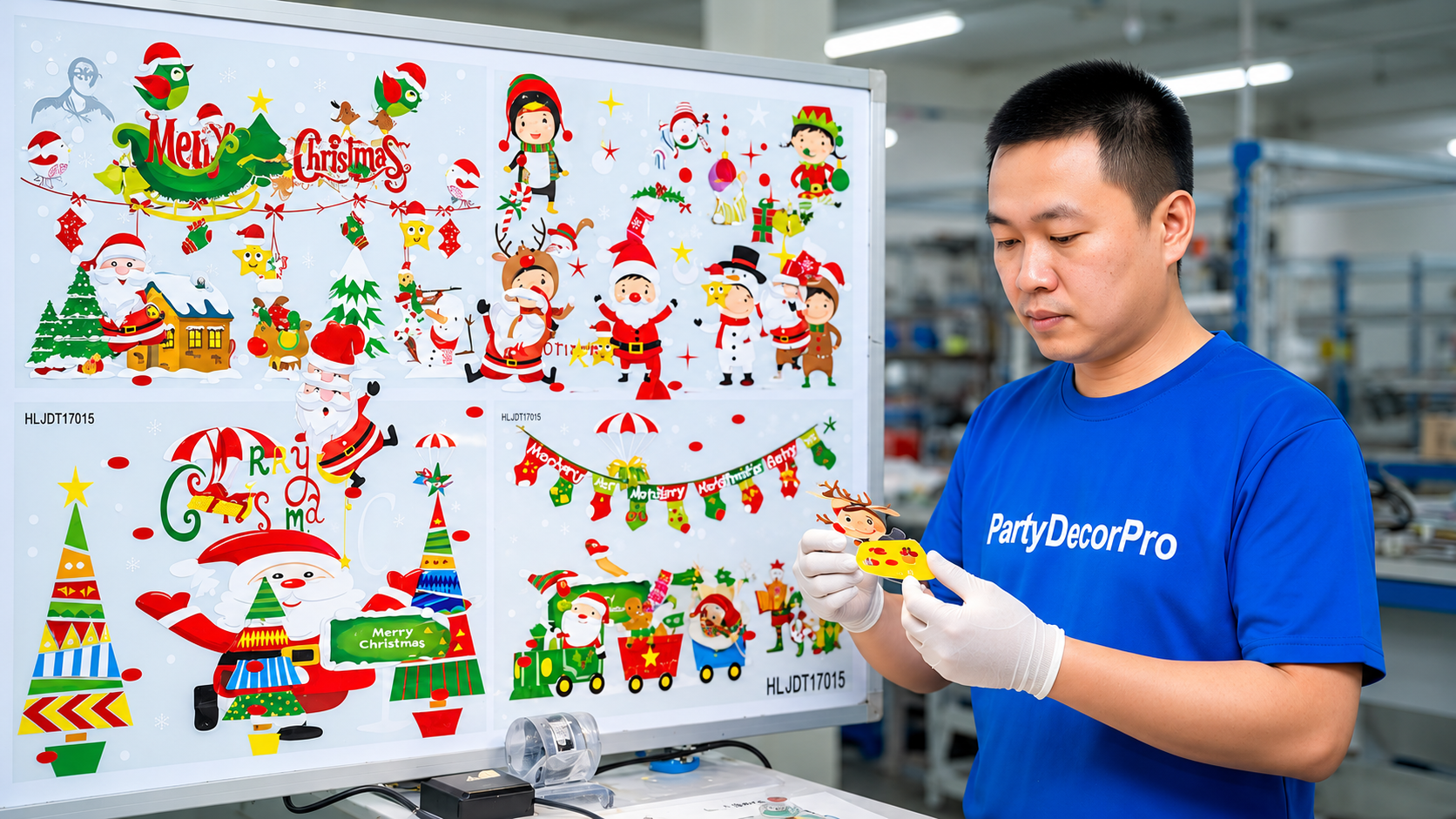 reusable christmas window clings Manufacturing Process 