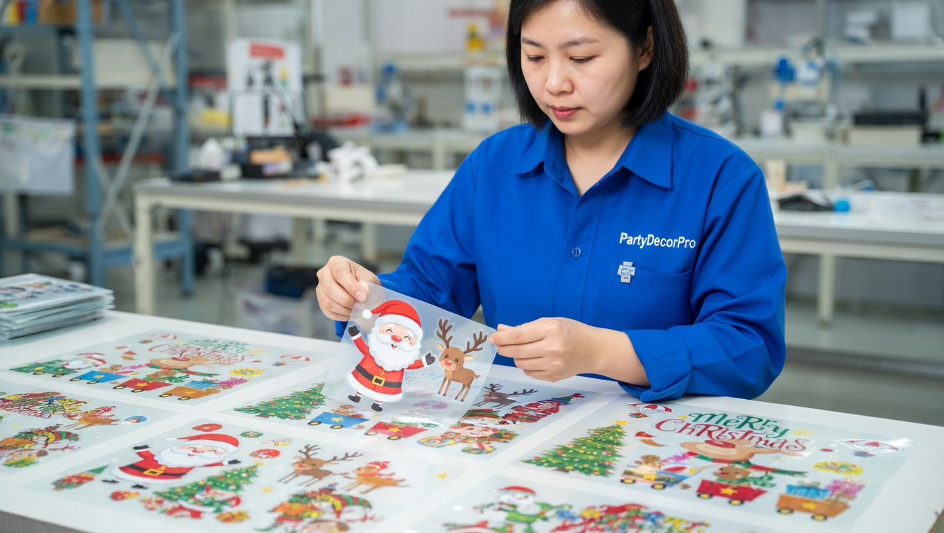 reusable christmas window clings Manufacturing Process 