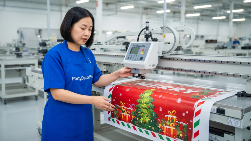 santa banner Manufacturing Process 