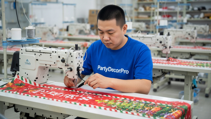 santa banner Manufacturing Process 