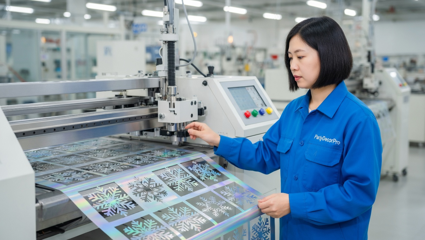 snowflake window cling Manufacturing Process