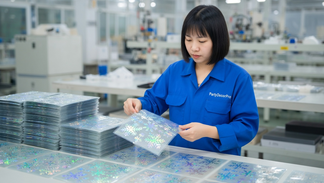 snowflake window cling Manufacturing Process