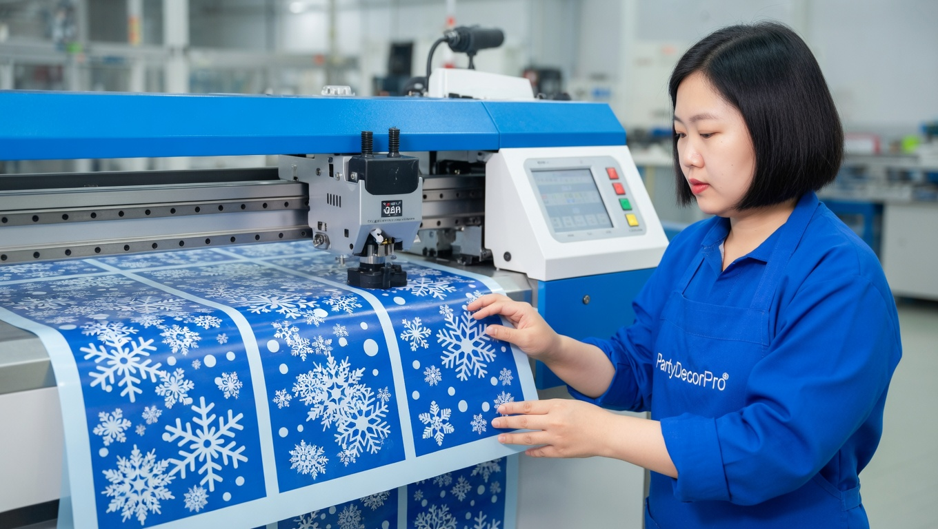 snowflake window clings Manufacturing Process 