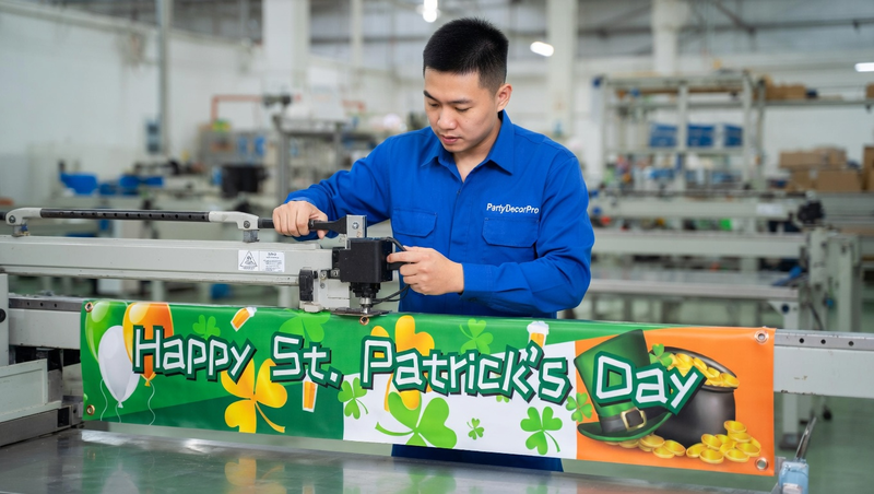 st patricks day banner Manufacturing Process 