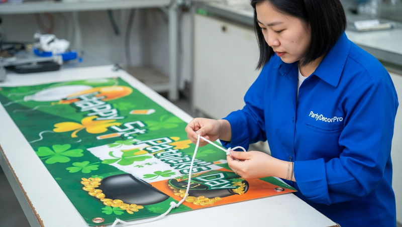 st patricks day banner Manufacturing Process 