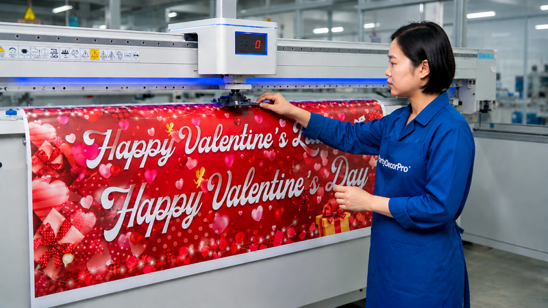 valentine banner Manufacturing Process 