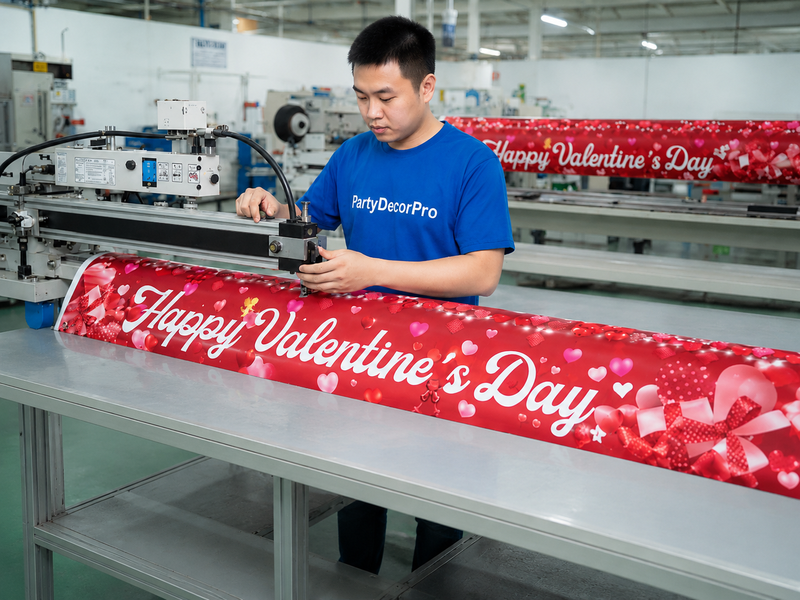 valentine banner Manufacturing Process 