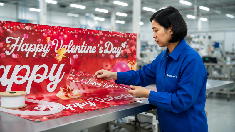 valentine banner Manufacturing Process 