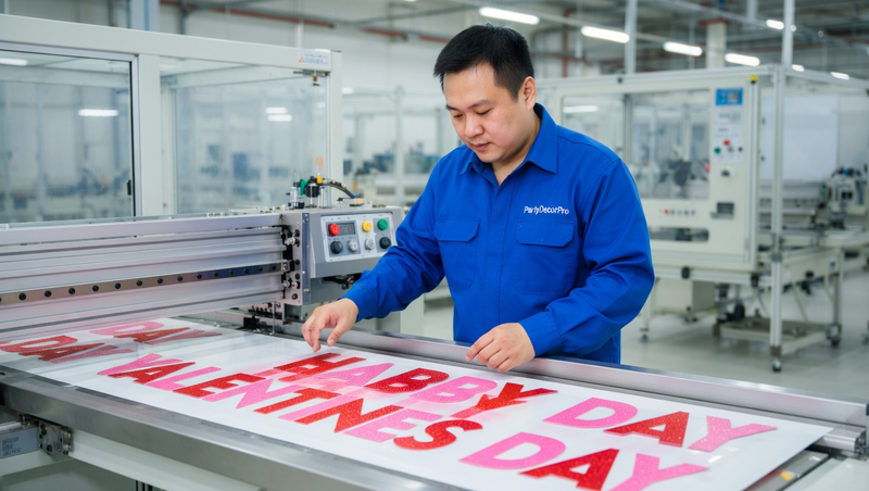 valentine s day banner Manufacturing Process 