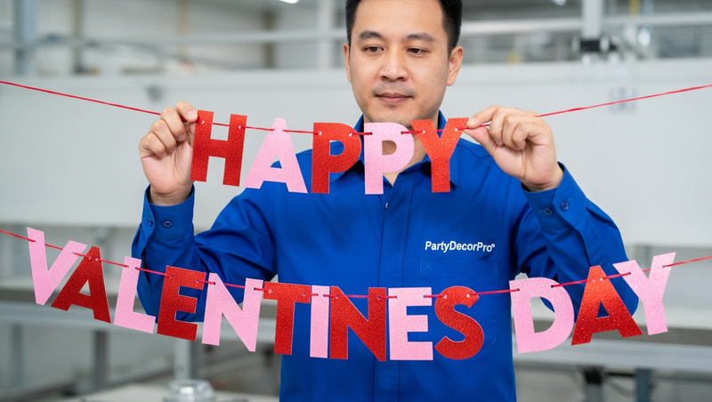 valentine s day banner Manufacturing Process 