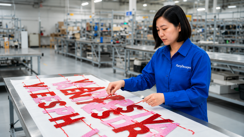 valentine s day banner Manufacturing Process 