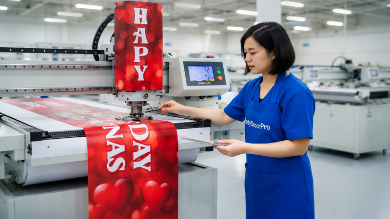 valentines day banner Manufacturing Process 