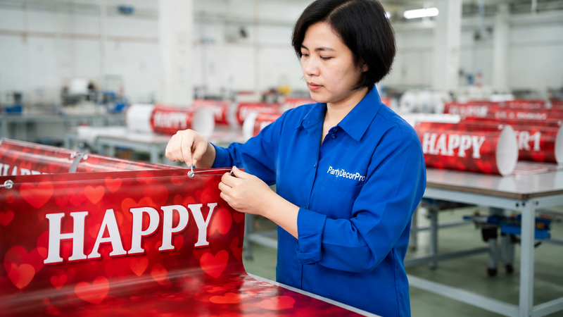 valentines day banner Manufacturing Process 