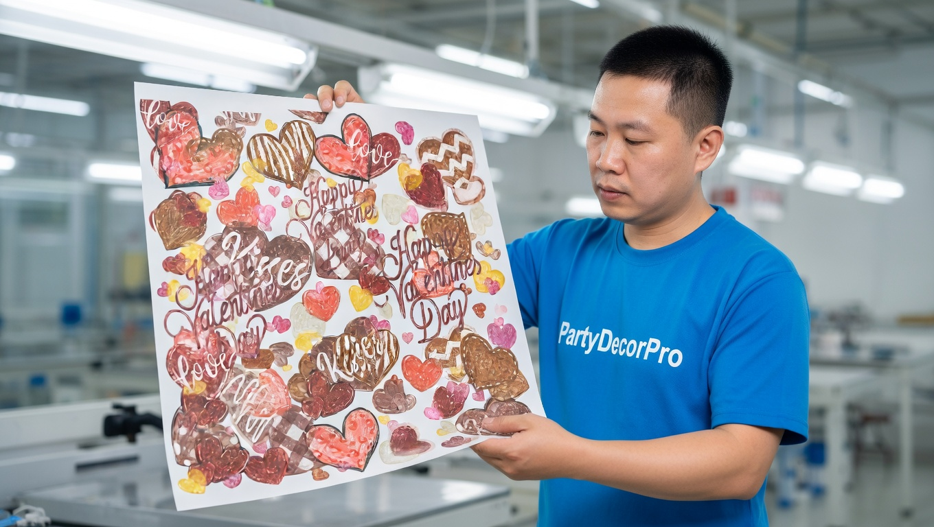 valentines day window clings Manufacturing Process