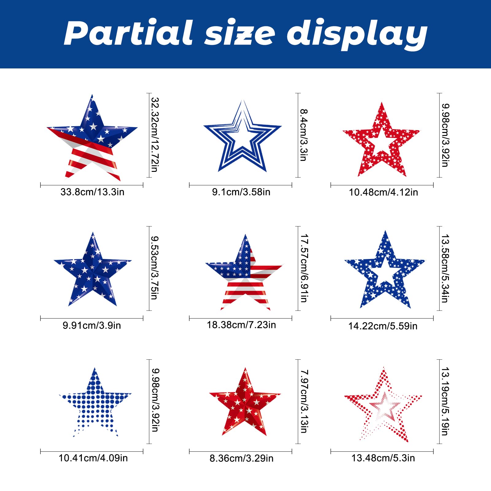 4Th Of July Window Clings