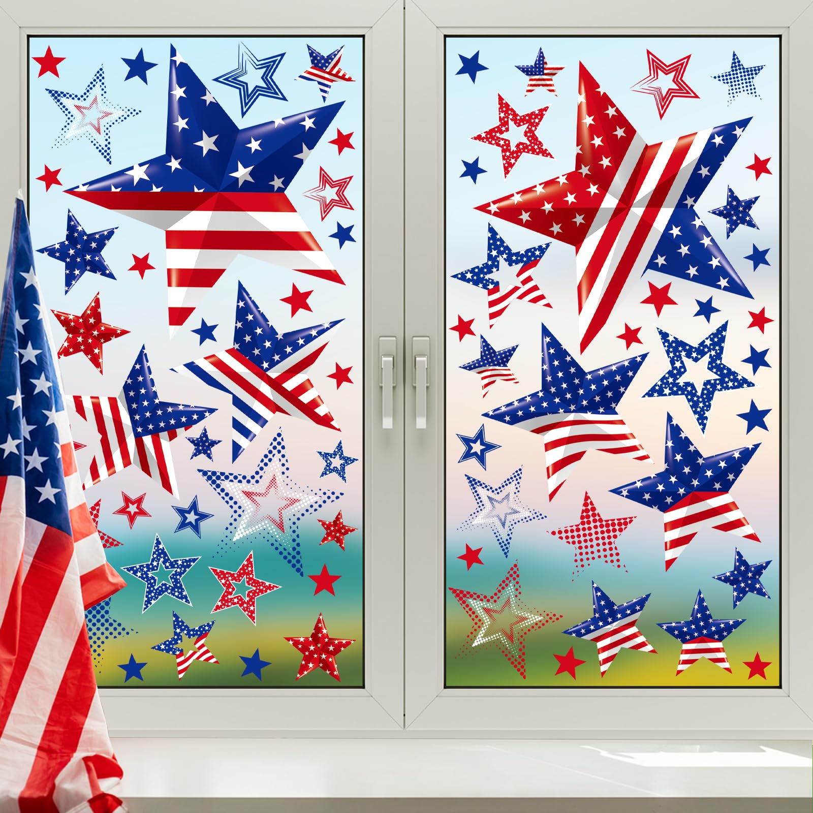 4Th Of July Window Clings