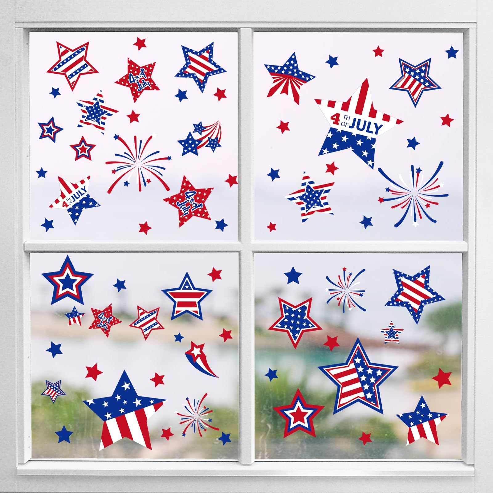 4Th Of July Window Clings