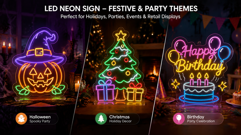 LED neon sign packaging customization with gift box and retail box options for wholesale B2B supply