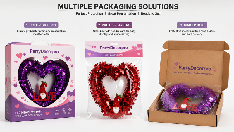Christmas wreath packaging options gift box mailer display bag retail packaging solutions