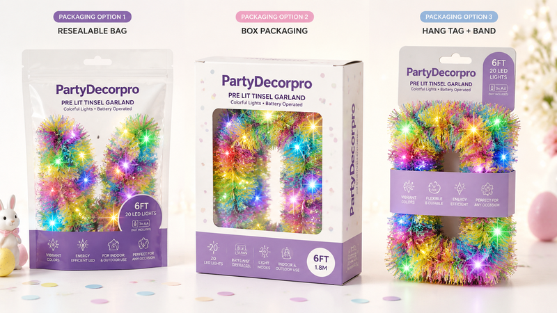 Packaging mockup showing multiple retail and gift box and bag options for decorative product with customizable design