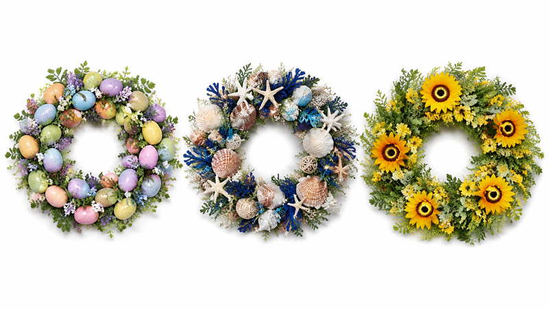 Christmas wreath with pine cones berries and LED lights festive seasonal decoration B2B customizable holiday decor