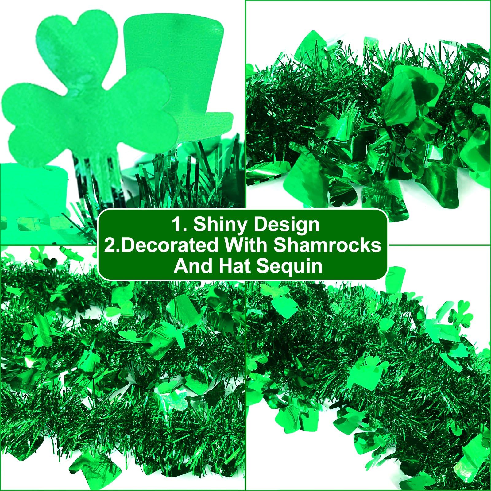 Green Tinsel Garland