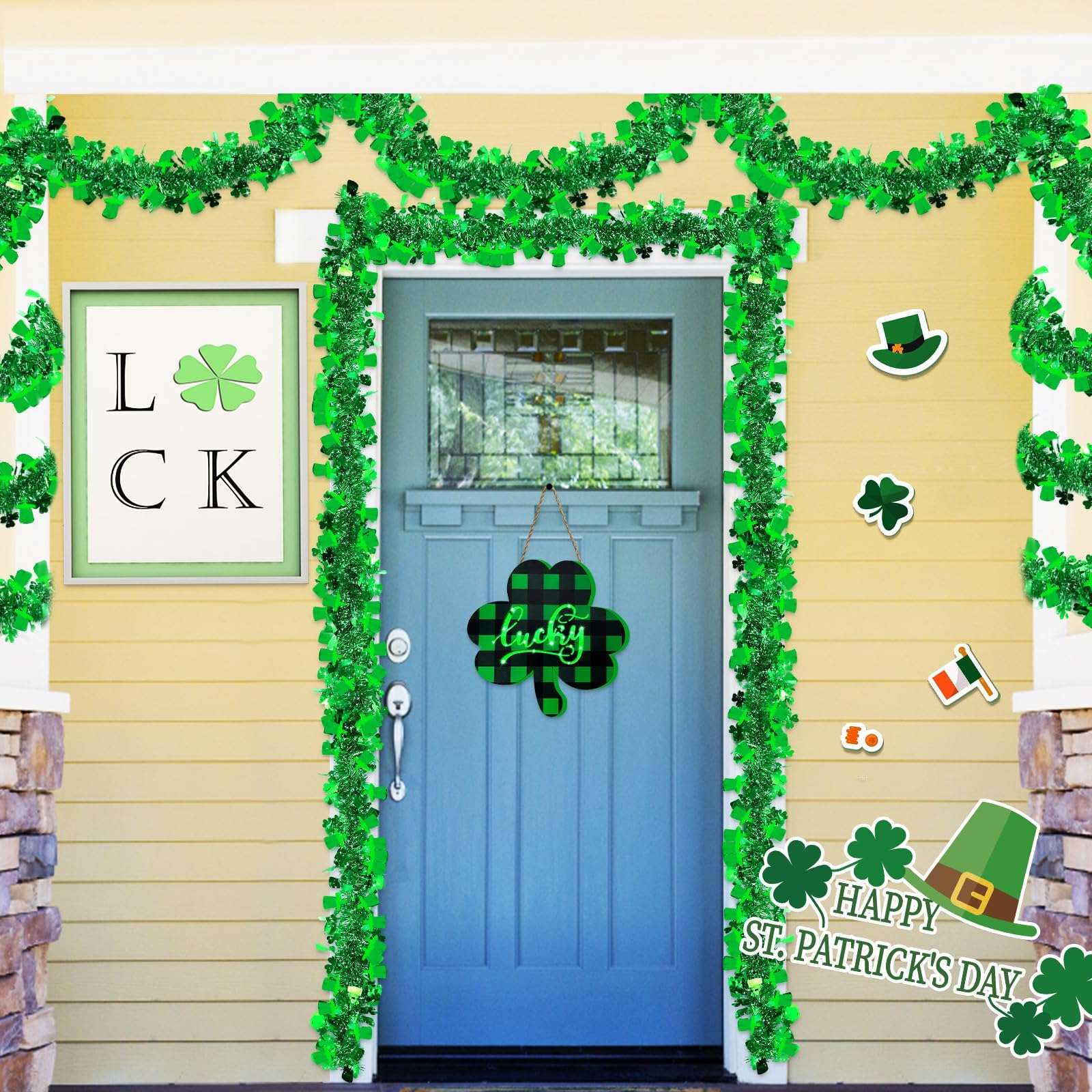 Green Tinsel Garland