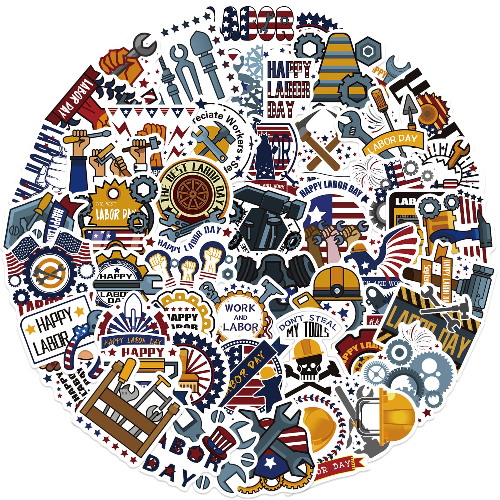 Labor Day Stickers